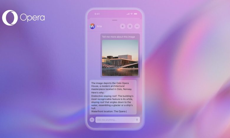 يضيف Opera One لنظام التشغيل iOS ميزات فهم الصور المستندة إلى الذكاء الاصطناعي