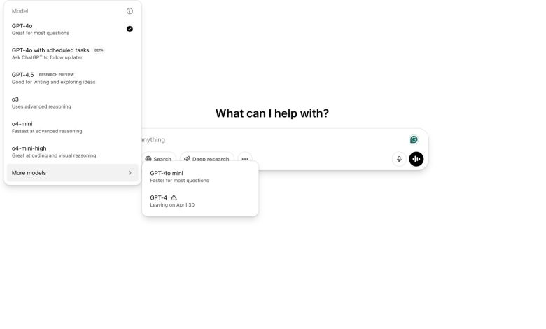 نماذج ChatGpt AI متوفرة الآن: قائمة كاملة